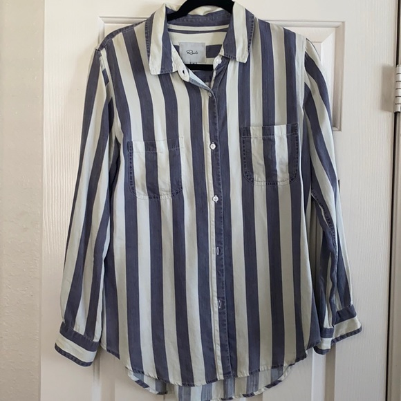 Rails stipe Chambray Stripe Button Up - Picture 1 of 3